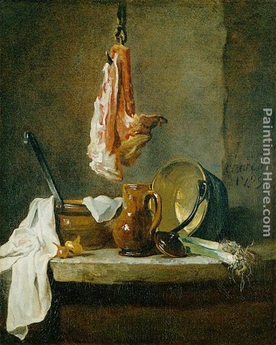 Jean Baptiste Simeon Chardin Still Life with a Rib of Beef